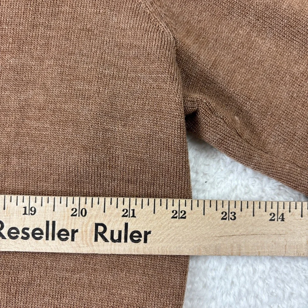 PETER MILLAR Autumn Crest 1/4 Zip Sweater Mens Medium Brown Luxury Wool Pullover